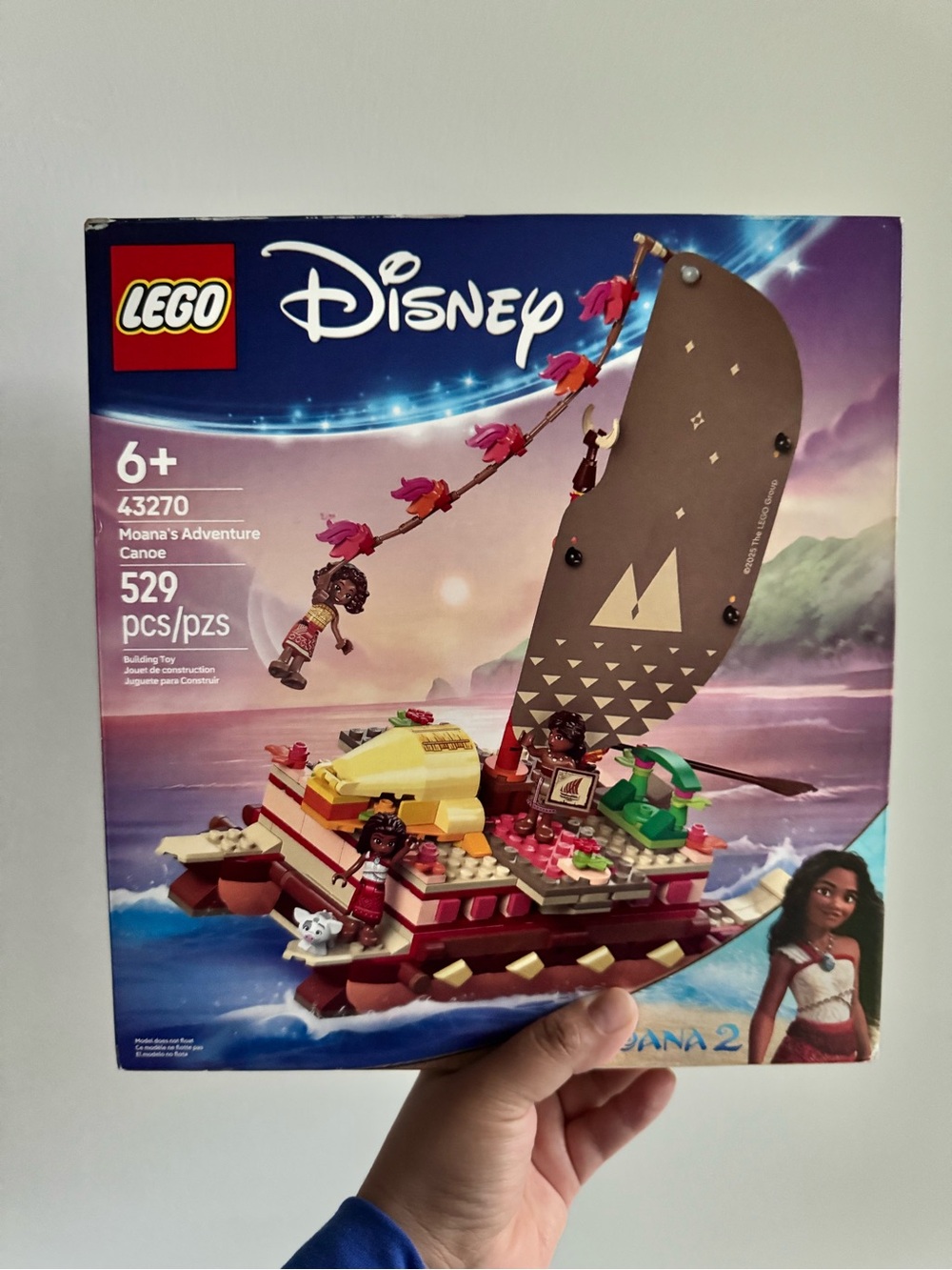 LEGO Disney Moana's Adventure Canoe Building Set - Red, Tan, Yellow